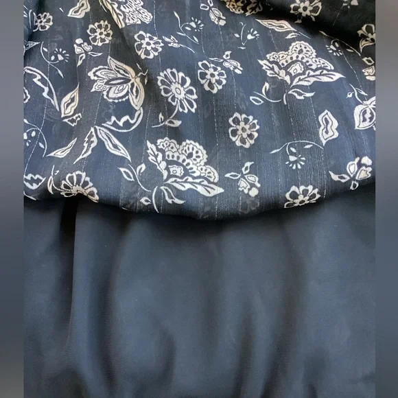 Zara Floral Black and Tan Dress - Picture 6 of 8